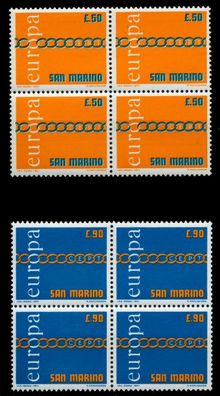 SAN MARINO 1971 Nr 975-976 postfrisch Viererblock S0426CE