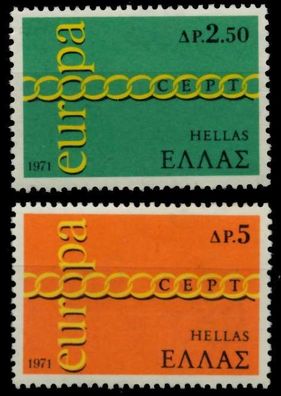 Griechenland 1971 Nr 1074-1075 postfrisch X933B06