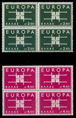 Griechenland 1963 Nr 821-822 postfrisch Viererblock X933C82