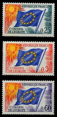 Frankreich Dienstmarken Europarat Nr 10-12 postfrisch X938726