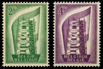 Belgien 1956 Nr 1043-1044 ungebraucht S0464D6