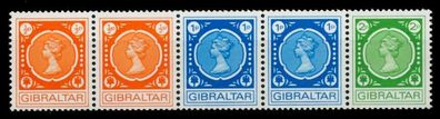 Gibraltar Nr 276 W5-278 W5 postfrisch 5ER STR S04B3A6