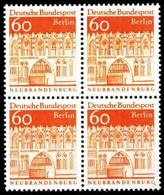 BERLIN DS D-BAUW. 2 Nr 278 postfrisch Viererblock S0272FA
