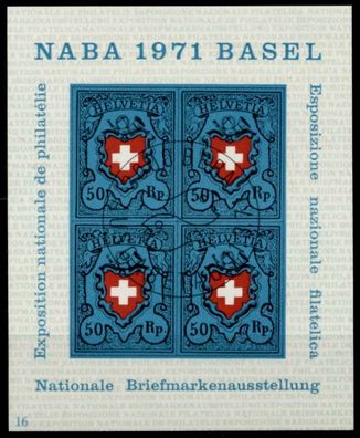 Schweiz BLOCK Kleinbogen 1970-1979 Block 21-16 S02763E