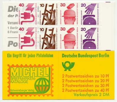 BERLIN Markenheftchen Nr MH 09boZ postfrisch S516532