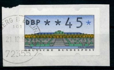 BRD ATM 1993 Nr 2-1.1-0045 zentrisch gestempelt Briefstück X96DE16
