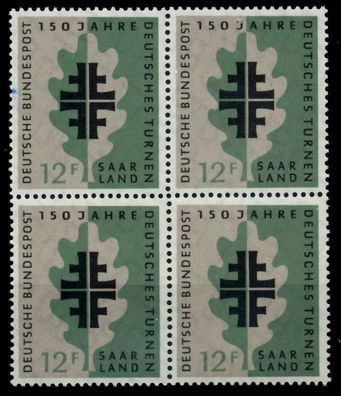 SAAR OPD 1958 Nr 437 postfrisch Viererblock S03DF7E