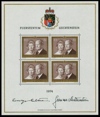 Liechtenstein BLOCK Kleinbogen Nr 614I zentrisch gestempelt X6A9106