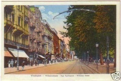 21069 Ak Wiesbaden Wilhelmstraße um 1920