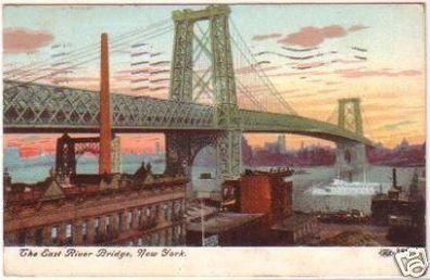 20736 Ak New York the East River Bridge 1910
