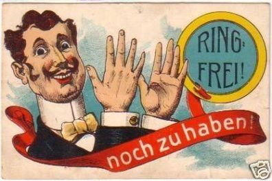 19825 Humor Ak "Ring frei!" noch zu haben! 1914