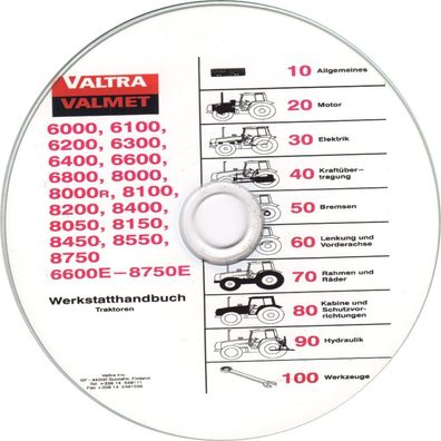 Werkstatthandbuch Reparaturanleitung Valmet Valtra 6000 bis 8750 + E
