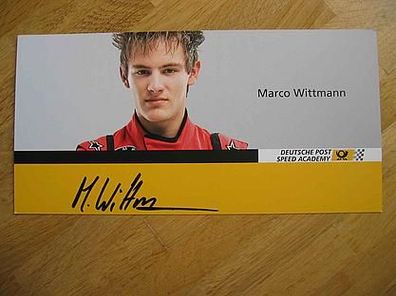 DTM Rennfahrer Marco Wittmann - handsigniertes Autogramm!!!