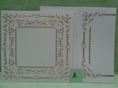 TBZ "golden" Edelkarten & Schmuckkouvert quadratisch 17 x 17 cm --- Auswahl ---