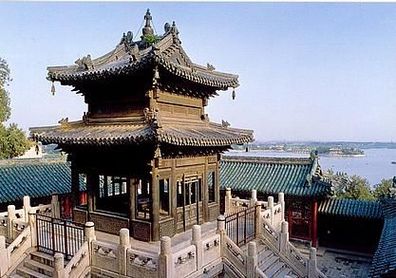 China 1994 - Peking Sommer Palast Baoyun Pavilion, AK 503 Ansichtskarte Postkarte
