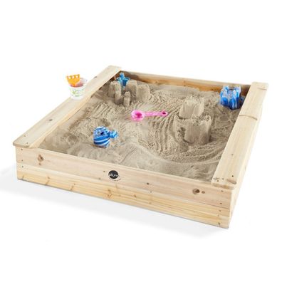 Plum Quadratischer Kinder Holz Sandkasten mit Sitzbänken (B-Ware)