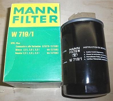 Mann Ölfilter W719/1 Opel Senator Monza Commodore