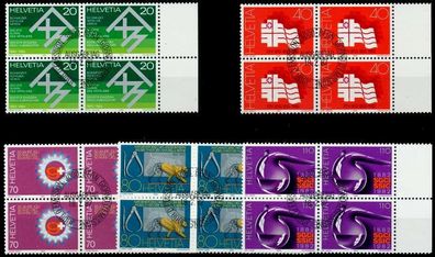 Schweiz 1982 Nr 1216-1220 zentrisch gestempelt Viererblock X6C6DBA