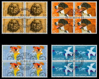 Schweiz 1983 Nr 1256-1259 zentrisch gestempelt Viererblock X6C6DD6