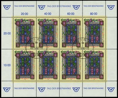 Österreich BLOCK Kleinbogen Nr 2066 zentrisch gestempelt KLE S1C8E6A