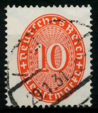 D-REICH DIENST Nr 123X gestempelt X6F22A6