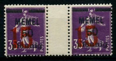 MEMEL 1921 Nr 48ZW postfrisch ZW-STEG PAAR X6F4BD2