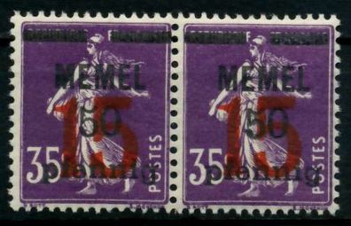 MEMEL 1921 Nr 48 postfrisch WAAGR PAAR X6F4C0A