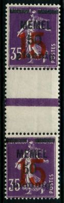 MEMEL 1921 Nr 48ZS postfrisch ZW-STEG PAAR X6F4C12