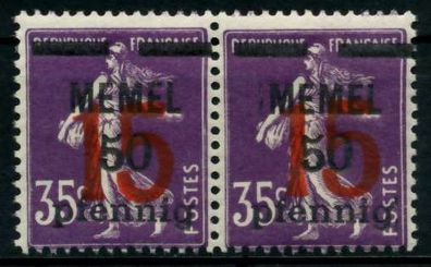 MEMEL 1921 Nr 48 postfrisch WAAGR PAAR X6F4C36