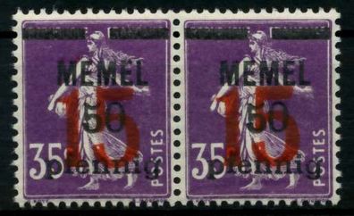 MEMEL 1921 Nr 48 postfrisch WAAGR PAAR X6F4C8E