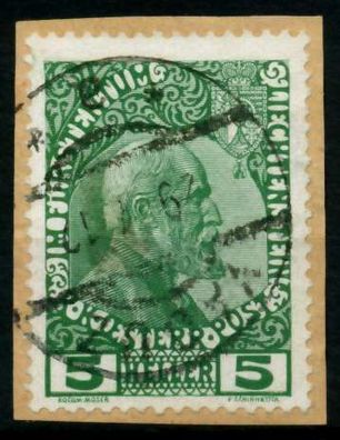 Liechtenstein 1912 Nr 1x zentrisch gestempelt Briefstück X6F6F06