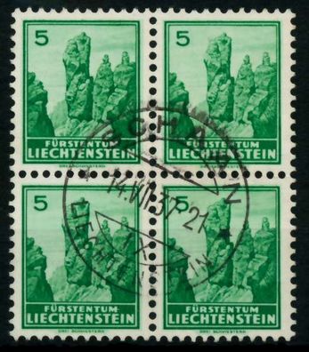 Liechtenstein 1934 Nr 127x zentrisch gestempelt Viererblock X6FE4DE