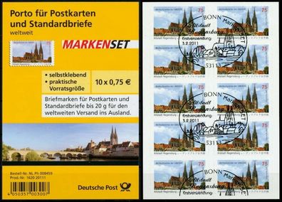 BRD BUND Folienblatt Nr FB14a #2850 gestempelt MH X70F37E