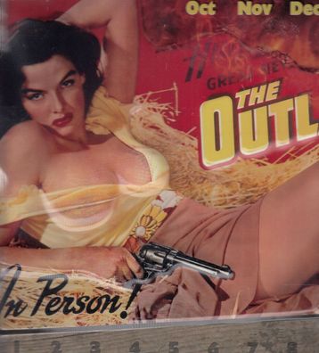 The Outlaw - Filmplakat als Blechschild mit Kalender