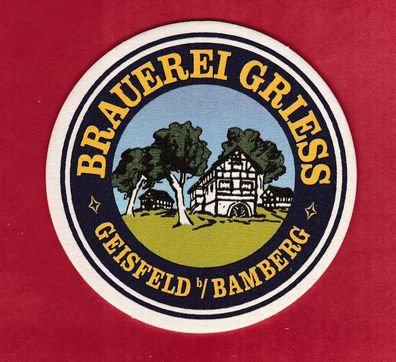 Brauerei Gries - Geisfeld LK Bamberg - ungebrauchter Bierdeckel