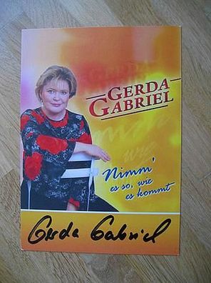 Schlagerstar Gerda Gabriel - handsigniertes Autogramm!!