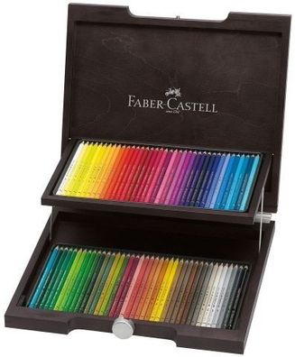 Faber-Castell 72er Künstlerfarbstift Polychromos Neues Design im Holzkoffer 110072