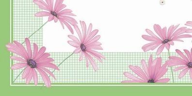 Dunicel-Mitteldecken "Pink flower" - 5 Stück
