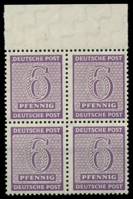 SBZ Westsachsen Nr 129Xw postfrisch Viererblock ORA X8096C2