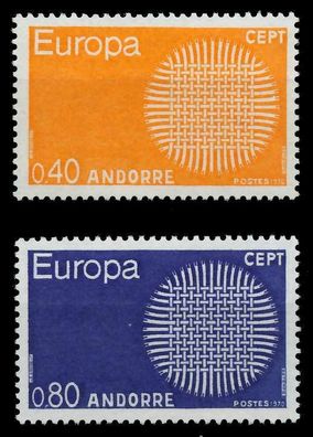 Andorra (FRANZ. POST) 1970 Nr 222-223 postfrisch X809B5A