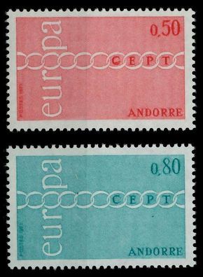 Andorra (FRANZ. POST) 1971 Nr 232-233 postfrisch X809BBE