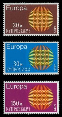 ZYPERN 1970 Nr 332-334 postfrisch X809BC2