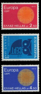 Griechenland 1970 Nr 1040-1042 postfrisch X809BD6