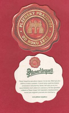 Brauerei Pilsner Urquell Pilzen - ein ungebrauchter Bierdeckel