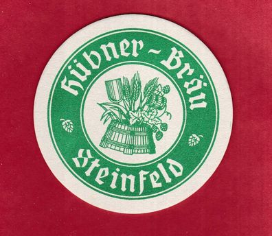 Brauerei Hübner-Bräu Steinfeld - ein ungebrauchter Bierdeckel