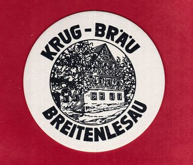 Brauerei Krug-Bräu Breitenlesau - ein ungebrauchter Bierdeckel