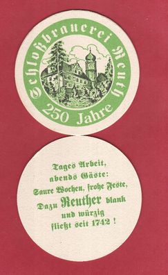 Schlossbrauerei Reuth - ein ungebrauchter Bierdeckel