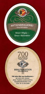 Aktienbrauerei Kaufbeuren - ein ungebrauchter Bierdeckel