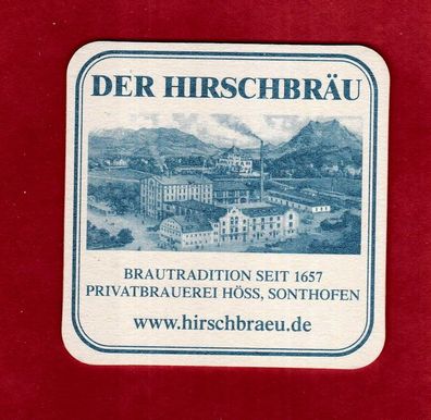 Brauerei - Der Hirschbräu Sonthofen - ein ungebrauchter Bierdeckel