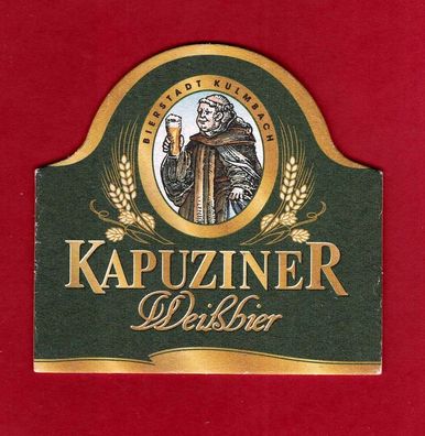 Brauerei - Kulmbacher-Kapuziner Weißbier - ein ungebrauchter Bierdeckel
